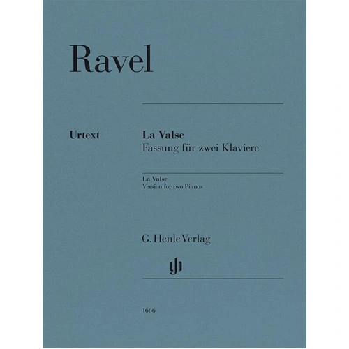 Ravel - La Valse for 2 Piano 4 Hands, Urtext Edition, 60 Pages, G. Henle Verlag