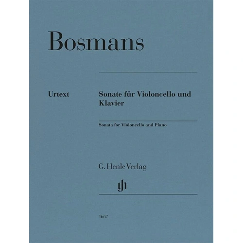 Bosmans - Sonata for Cello and Piano Urtext Edition by G. Henle Verlag, 52 Pages