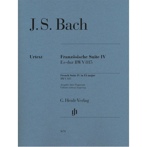 Bach French Suite No. 4 E Flat Major BWV 815 - Henle Urtext Edition for Piano Solo