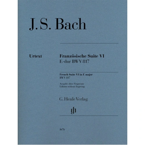Bach French Suite No. 6 E Major BWV 817 Single Edition Piano Solo Urtext