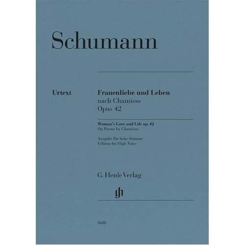 Schumann - Woman's Love and Life Op. 42 for High Voice/Piano, G. Henle Verlag, 40 Pages