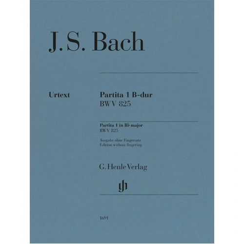 Bach - Partita No 1 B Flat Major BWV 825 Urtext Edition for Piano