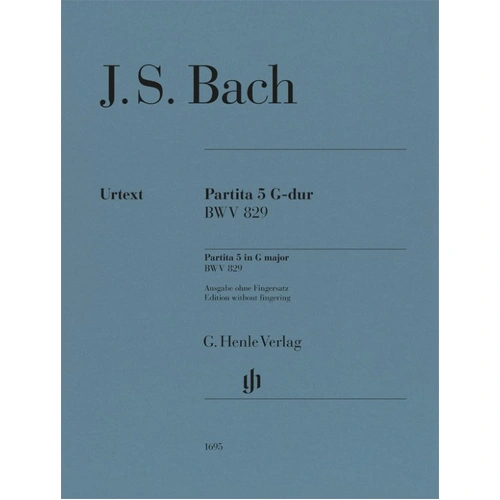 Bach - Partita No 5 in G Major BWV 829 Piano Solo Edition by G. Henle Verlag