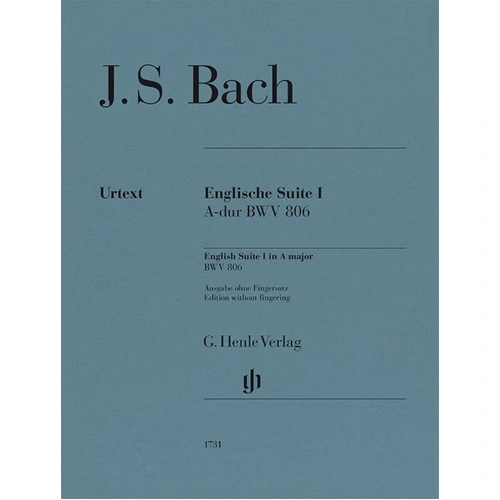 Bach - English Suite No 1 A Major BWV 806 Piano Solo Edition by G. Henle Verlag