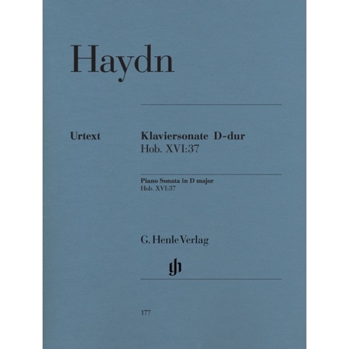 Haydn - Sonata D Maj Hob 16 No 37 Piano (Softcover Book)