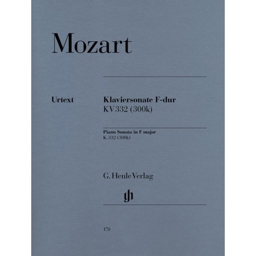 Mozart Piano Sonata in F Major K. 332 Urtext Edition by Ernst Herttrich