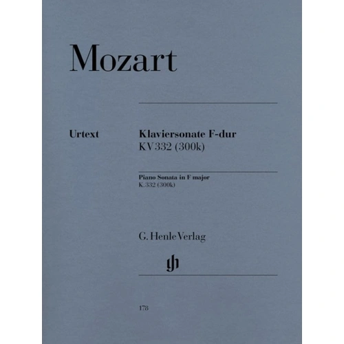 Mozart Piano Sonata in F Major K. 332 Urtext Edition by Ernst Herttrich, 28 Pages, G. Henle Verlag