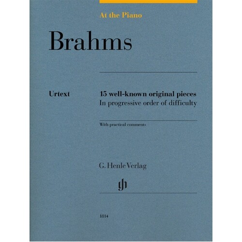 At The Piano Brahms 15 Well-Known Original Pieces (Softcover Book)