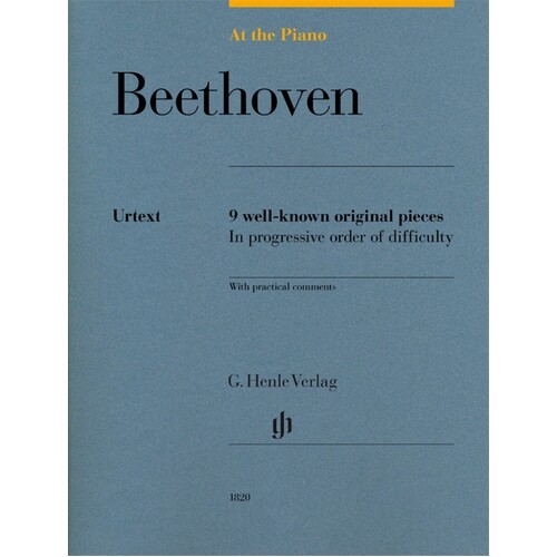 At The Piano Beethoven 9 Well-Known Original Pieces (Softcover Book)