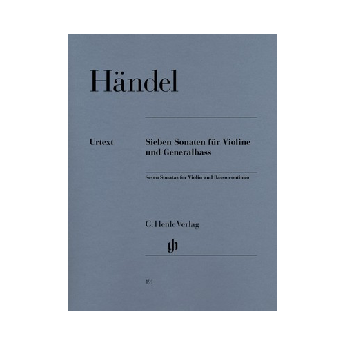 7 Sonatas for Violin and Basso Continuo by George Frideric Handel - G. Henle Verlag