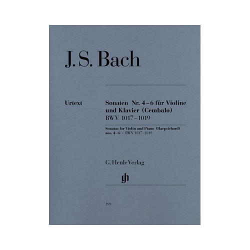 Sonatas for Violin and Piano 4-6 BWV 1017-1019 Urtext Edition