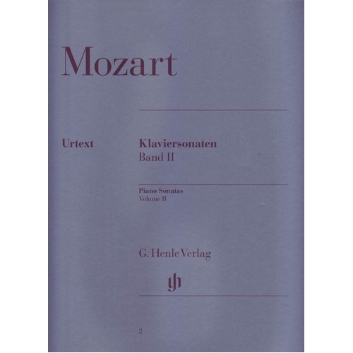 Mozart - Piano Sonatas Volume 2 Urtext Edition by Ernst Herttrich, Fingered by Hans-Martin Theopold, G. Henle Verlag, 174 Pages