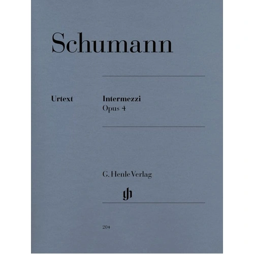 Intermezzi Op. 4 by Robert Schumann for Piano Solo, G. Henle Verlag, 46 Pages