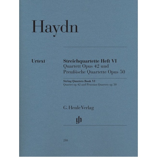 String Quartets Vol. 6 Op. 42 Op. 50 by Joseph Haydn