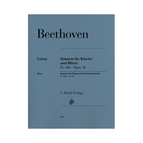 Quintet in E Flat Major Op 16 for Piano and Winds - Chamber Sheet Music