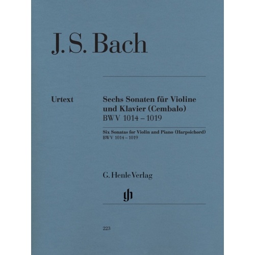 Bach - 6 Sonatas Bwv 1014-1019 Violin/Piano (Softcover Book)