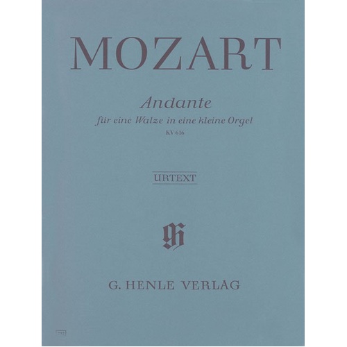 Mozart - Andante F Major for Musical Clock K 616 for Piano - Piano Solo, 8 Pages, G. Henle Verlag