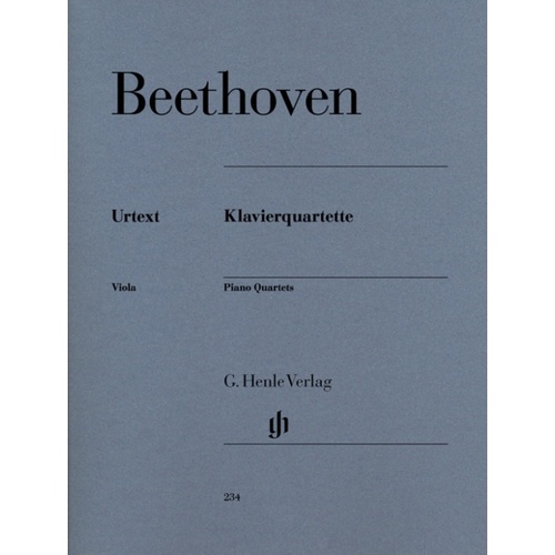 Beethoven - Piano Quartets Complete (Set Of Parts) Book