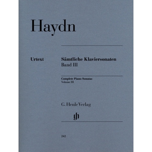 Haydn - Piano Sonatas Vol 3 Urtext (Softcover Book)