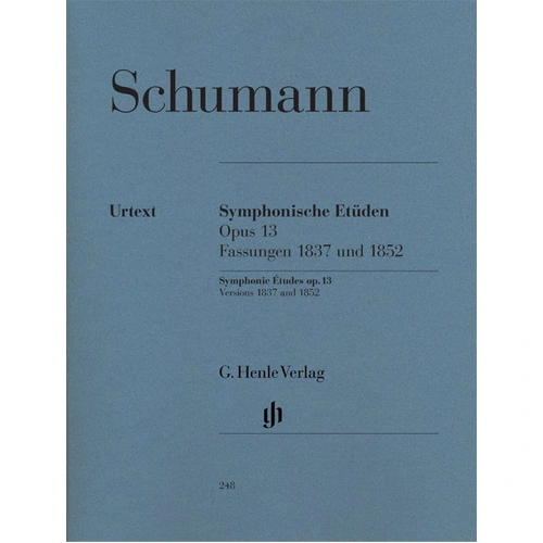 Schumann - Symphonic Studies Op. 13 for Piano Solo, G. Henle Verlag, 108 Pages, Includes Two Versions with Commentary