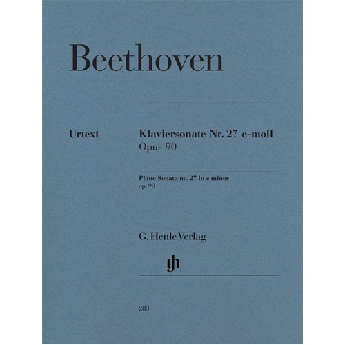 Beethoven Piano Sonata No. 27 in E Minor Op. 90 Urtext Edition