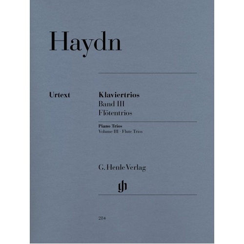 Piano Trios Vol. 3 by Joseph Haydn for Flute, Piano, Cello, Violin - G. Henle Verlag, 96 Pages