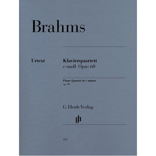 Brahms Quartet Op. 60 in C Minor for Piano, Violin, Viola, Cello - G. Henle Verlag, 92 Pages