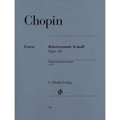 Chopin - Sonata Op 58 B Minor Piano Urtext (Softcover Book)