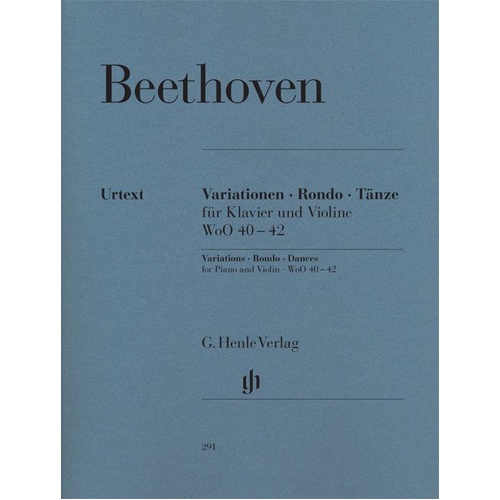 Variations Rondo Dances for Violin and Piano by Beethoven
