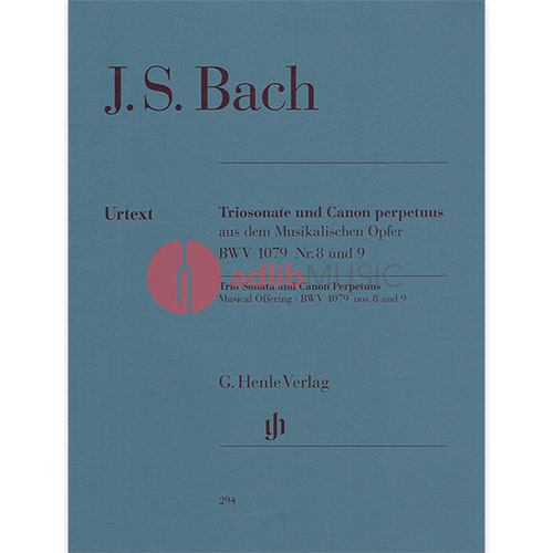 Trio Sonata Canon Perpetuus for Flute, Violin and Piano - Johann Sebastian Bach - G. Henle Verlag Sheet Music