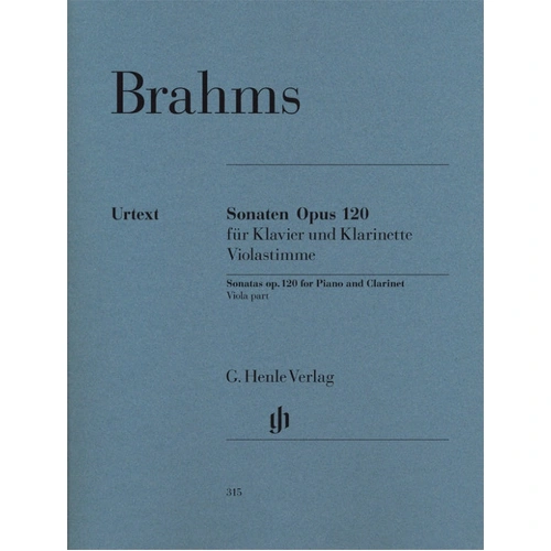 Brahms Clarinet Sonata Op 120 Nos 1 and 2 Viola Part Henle HN315