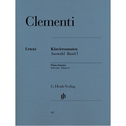 Clementi Selected Sonatas Vol 1 Urtext Piano Solo 104 Pages