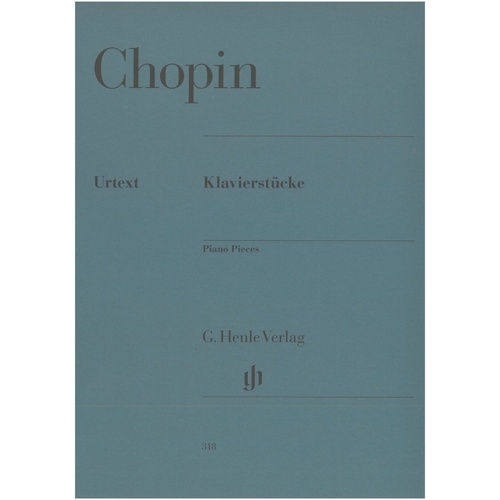 Chopin Piano Pieces Urtext Edition by Ernst Herttrich, 136 Pages, Solo Piano, Includes Variations, Bolero, Tarantella, Fantasy, Berceuse, Barcarolle