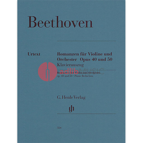 Beethoven - 2 Romances Op40 & Op50 for Violin and Piano Accompaniment Henle HN324