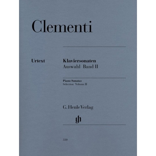 Clementi Selected Sonatas Vol 2 Urtext Edition for Piano Solo, 156 Pages