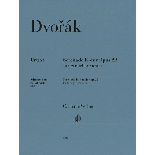 Dvorak Serenade in E Major Op. 22 String Orchestra Parts, G. Henle Verlag, 170 Pages