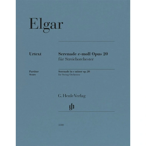 Elgar Serenade in E Minor Op. 20 String Orchestra Full Score by G. Henle Verlag