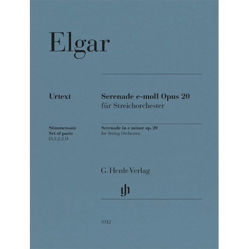 Elgar - Serenade in E Minor Op. 20 for String Orchestra Parts
