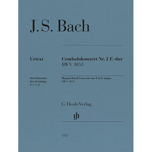 Bach - Harpsichord Concerto No. 2 E Major BWV 1053 Performance Material