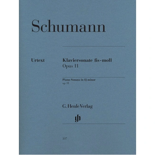 Sonata Op 11 F Sharp Minor by Robert Schumann - Piano Solo Edition, 76 Pages, Published by G. Henle Verlag