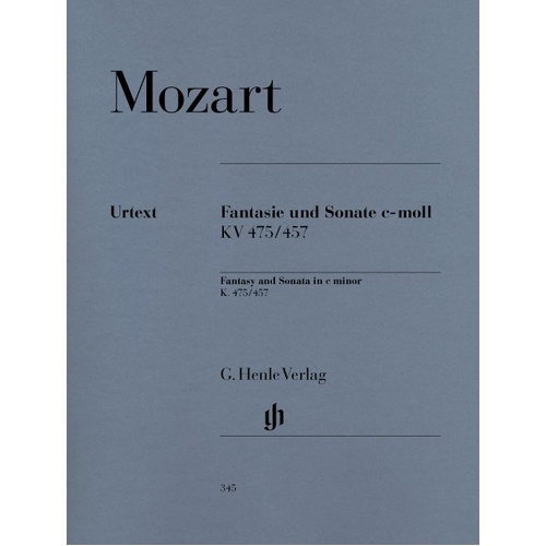 Mozart Fantasy and Sonata K.475/K.457 C Minor Urtext Edition for Piano