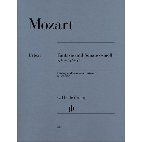 Mozart Fantasy and Sonata K. 475 & K. 457 in C Minor, Urtext Edition for Piano, Edited by Ernst Herttrich, 36 Pages