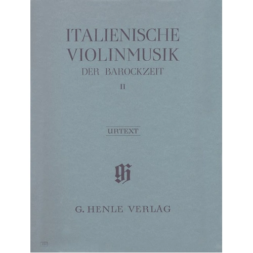 Italian Violin Music Vol. 2 Baroque Era by G. Henle Verlag