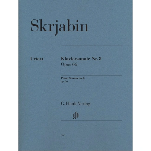Sonata No 8 Op 66 A by Alexander Scriabin, Piano Solo, G. Henle Verlag, 37 Pages