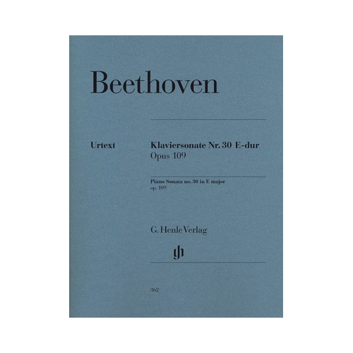 Piano Sonata No.30 in E major Op.109 by Beethoven - Urtext Edition
