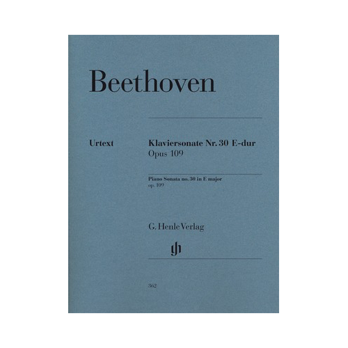 Piano Sonata No.30 in E Major Op.109 by Beethoven, Urtext Edition, Edited by Wallner, Fingering by Hansen