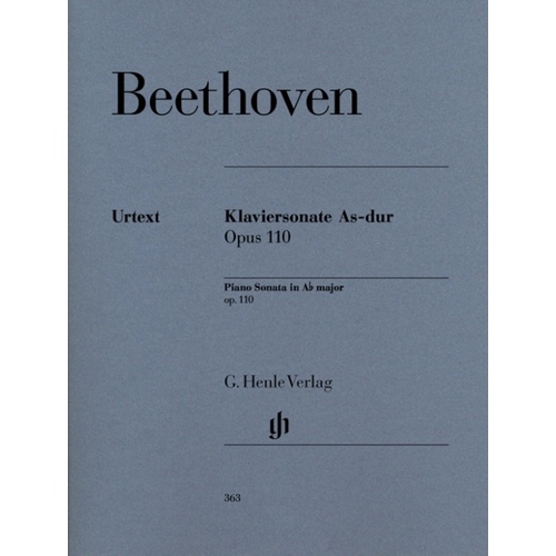 Sonata Op 110 A Flat (Softcover Book)