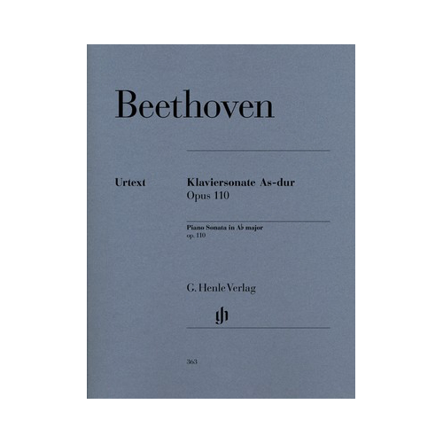 Piano Sonata No. 31 in A Flat Major Op. 110 Urtext Edition by Beethoven Edited by Bertha Antonia Wallner