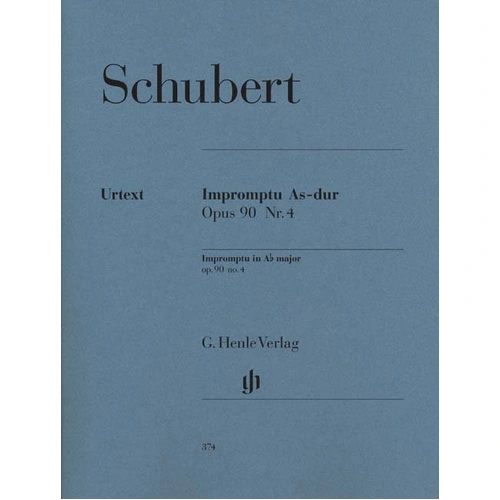 Schubert Impromptu A Flat Major Op. 90 No. 4 D 899 Urtext Piano Solo Edition