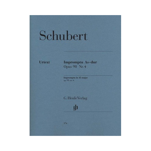 Impromptu in A Flat Major Op 90 No 4 D 899 Piano Sheet Music Edited by Walter Gieseking